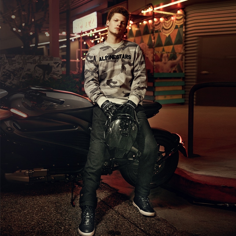 Alpinestars Legit Crew Fleece motortrui licht camouflagegrijs
