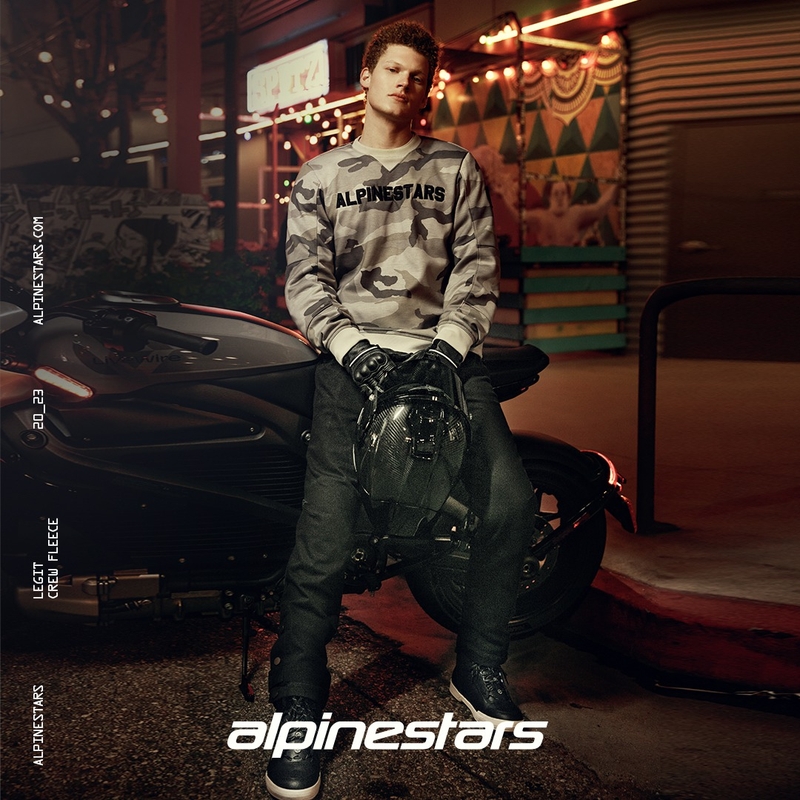 Alpinestars Legit Crew Fleece motortrui licht camouflagegrijs