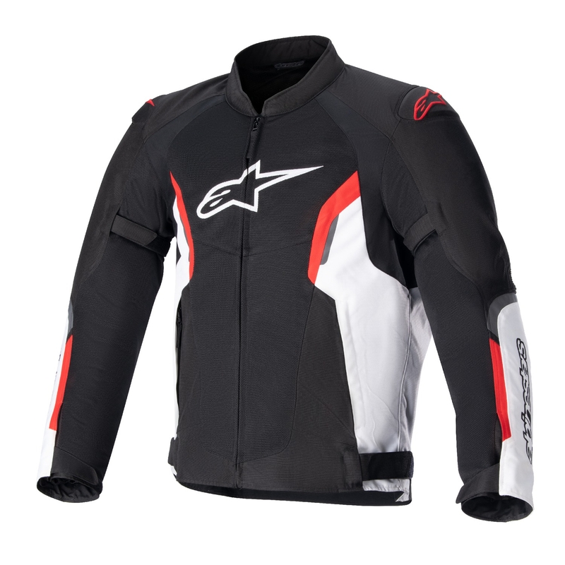 Motorjas Alpinestars AST AIR TECH-AIR 5 compatibel zwart-wit-fluorood