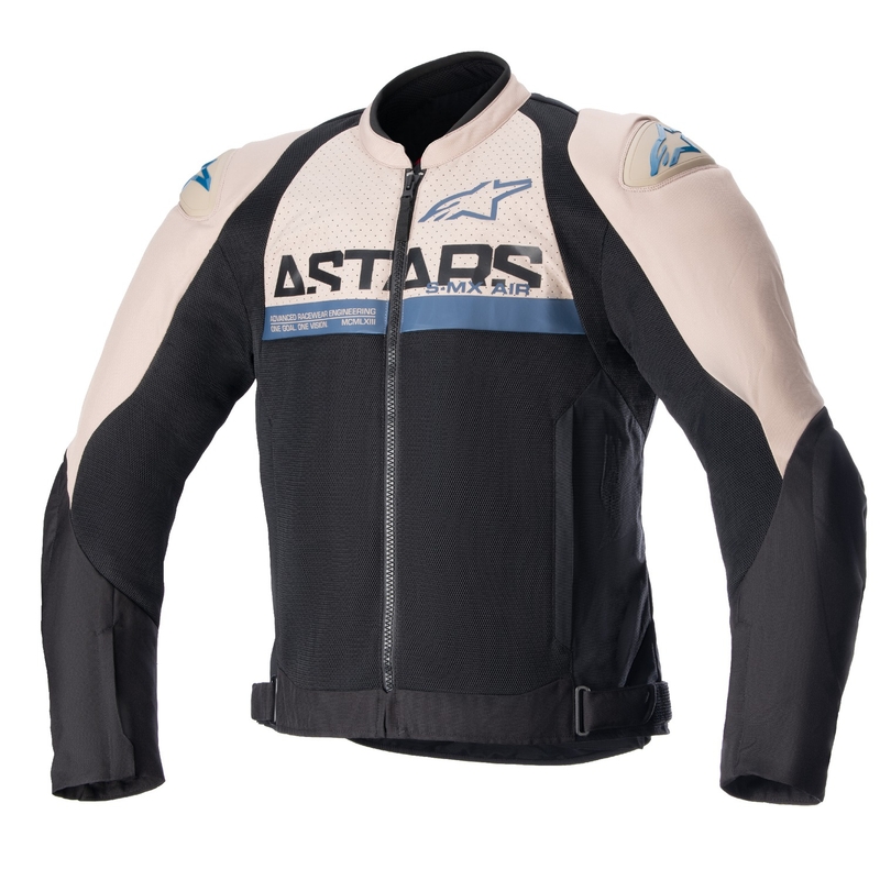 Alpinestars SMX Air lichtbruin-zwart-blauw motorjas