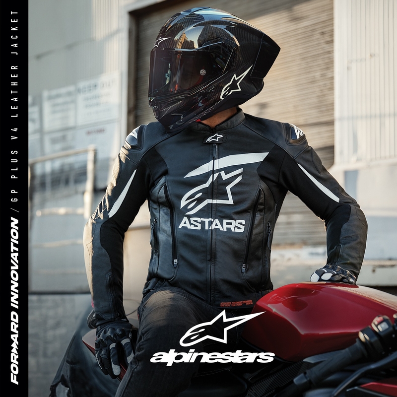 Alpinestars GP PLUS 4 zwart-witte motorjas