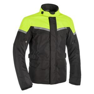 Motorjas Oxford Spartan Long WP zwart-fluogeel