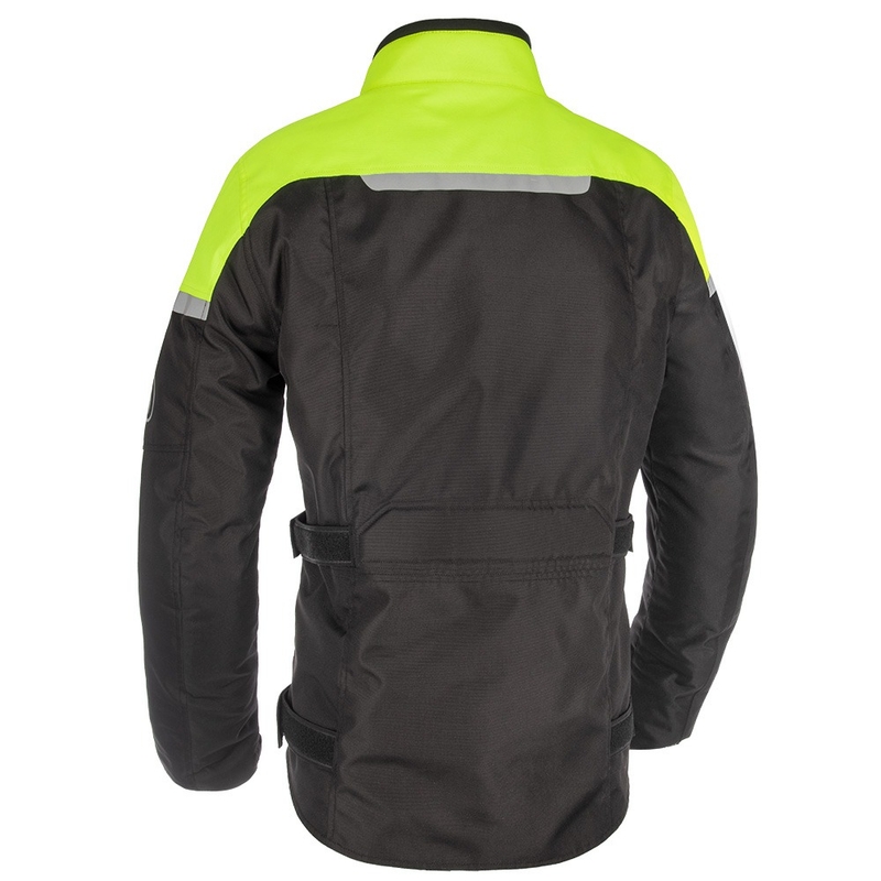 Motorjas Oxford Spartan Long WP zwart-fluogeel