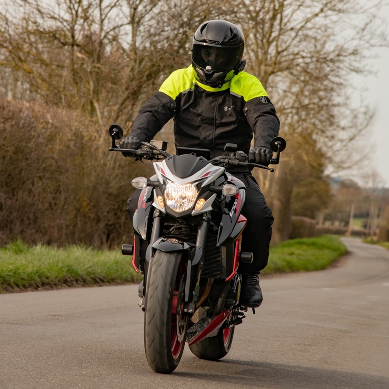Oxford Spartan Short WP zwart-fluo gele motorjas