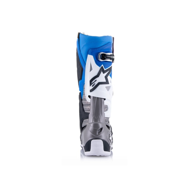 Alpinestars Tech 10 Supervented Geperforeerd Blauw-Paars-Roze-Wit-Grijs-Zwart Motorfietslaarzen