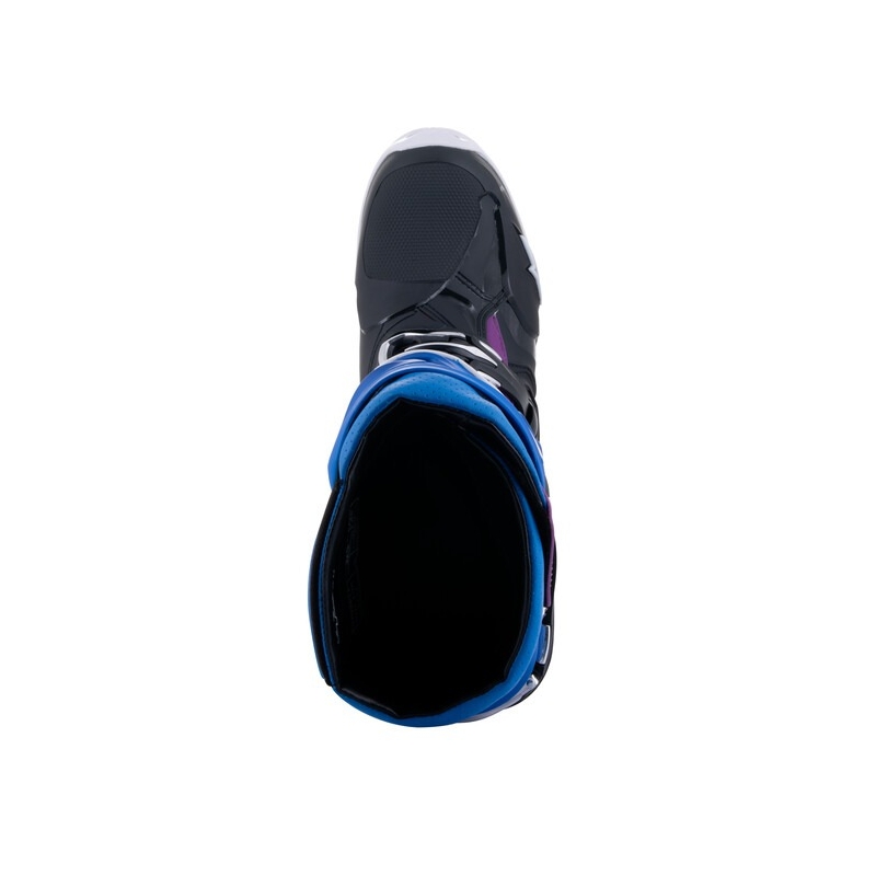 Alpinestars Tech 10 Supervented Geperforeerd Blauw-Paars-Roze-Wit-Grijs-Zwart Motorfietslaarzen