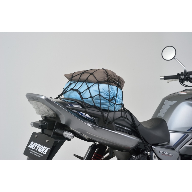 Flexibel bagagenet voor motorfiets met kunststof haken Daytona 30 x 30 cm zwart