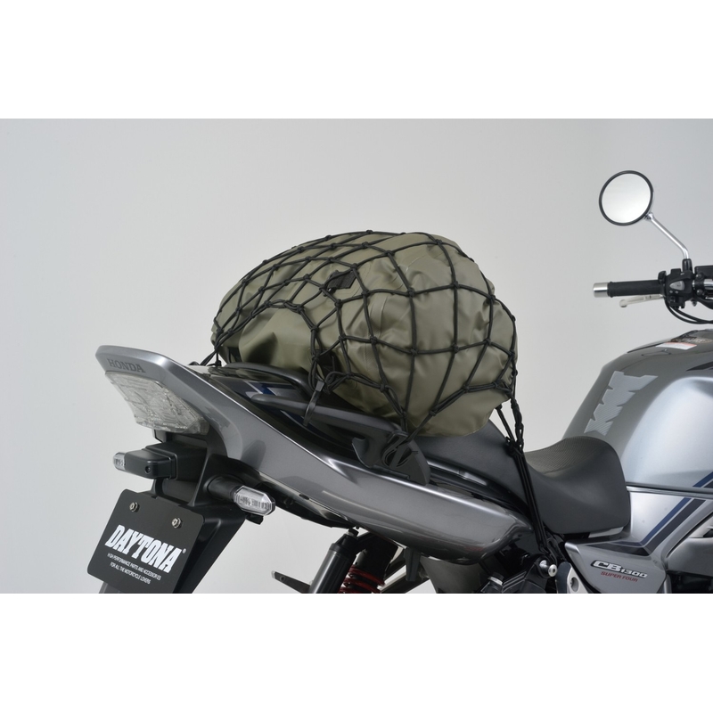 Flexibel bagagenet voor motorfiets met kunststof haken Daytona 40 x 40 cm zwart