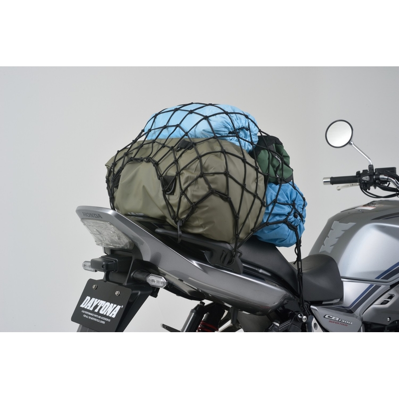 Flexibel bagagenet voor motorfiets met kunststof haken Daytona 50 x 50 cm zwart