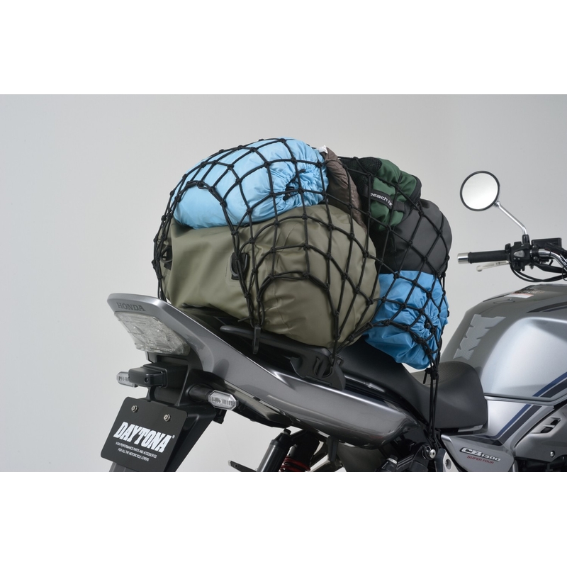 Flexibel bagagenet voor motorfiets met kunststof haken Daytona 60 x 60 cm zwart