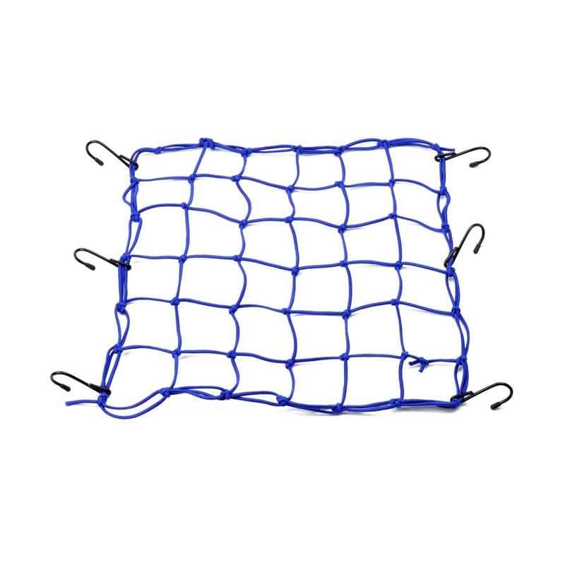 Flexibel bagagenet voor motorfiets met metalen haken Daytona 40 x 40 cm blauw