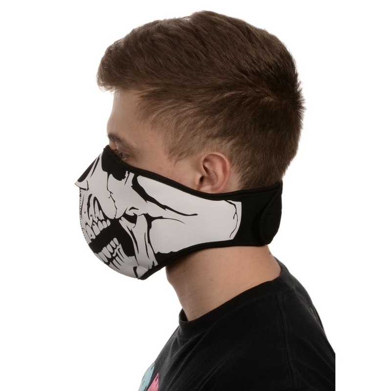 Emerze Schedel gezichtsmasker zwart/wit