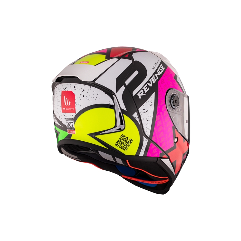 MT REVENGE 2 S Licht CO integraal motorhelm glanzend wit-roze-geel