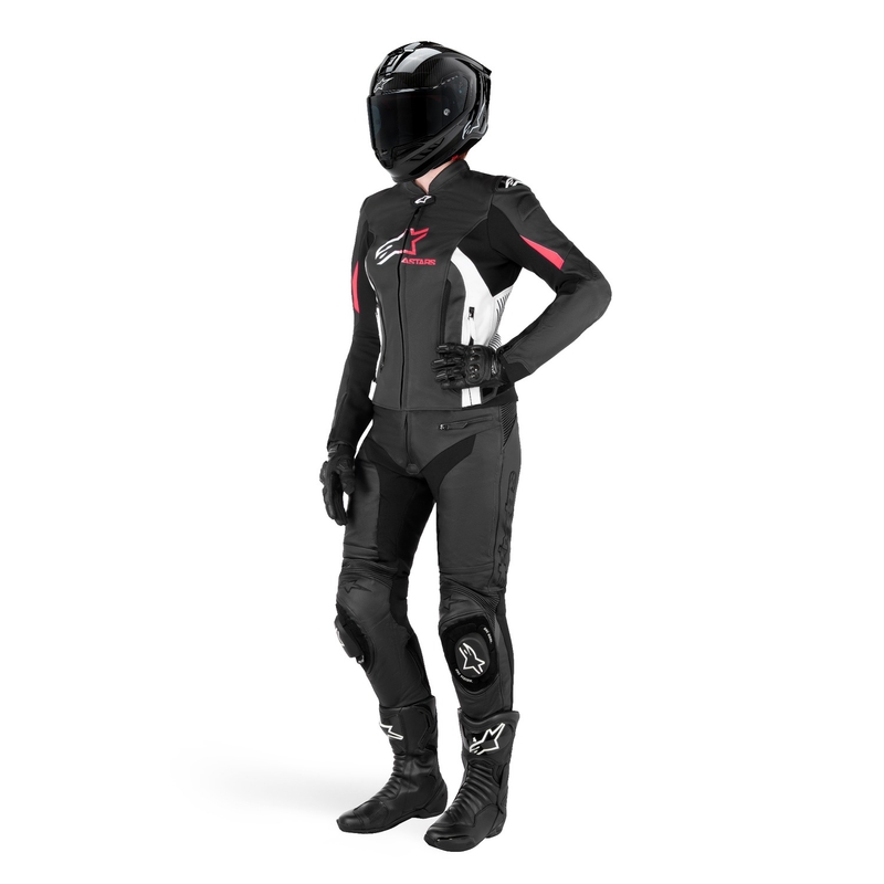 Alpinestars GP PLUS 4 dames motorjack zwart, wit en roze