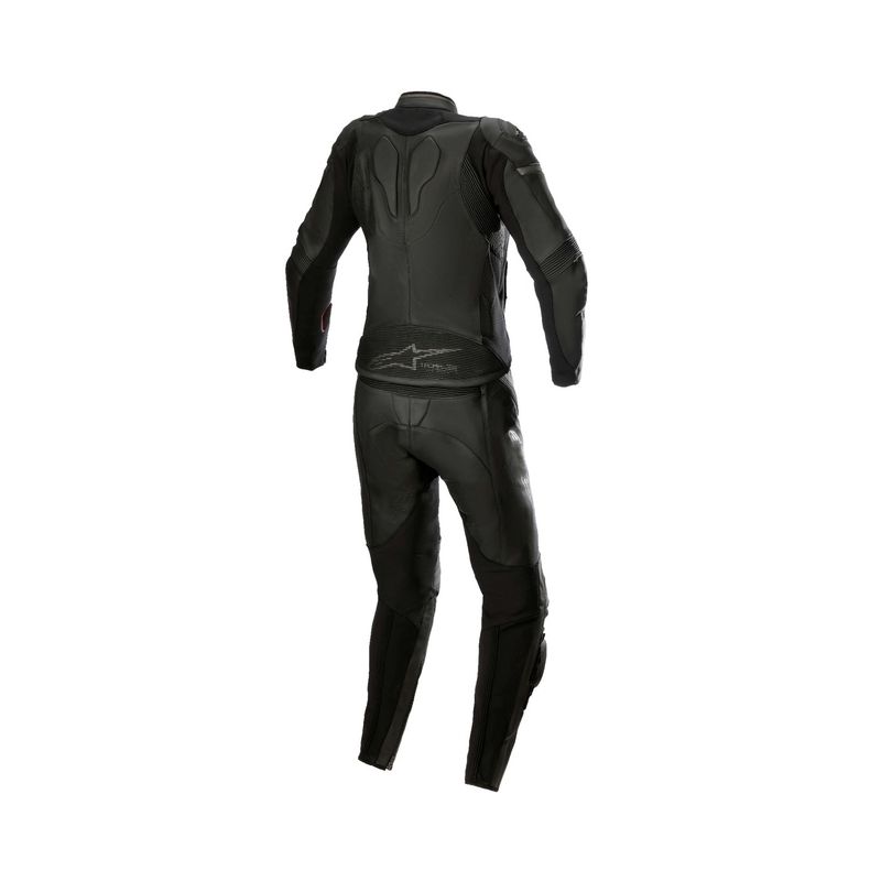 Alpinestars STELLA GP PLUS 2 tweedelig leren motorpak voor dames zwart en grijs metallic