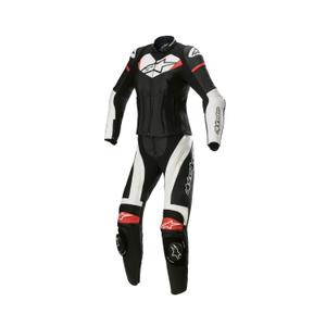 Alpinestars STELLA GP PLUS 2 Tweedelige Leren Motoroverall voor dames Zwart, Wit en Rood