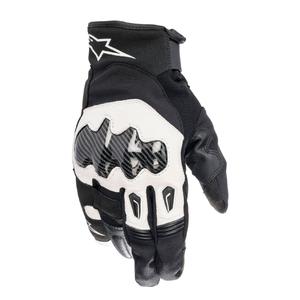 Alpinestars SMX-1 Drystar zwart-witte motorhandschoenen