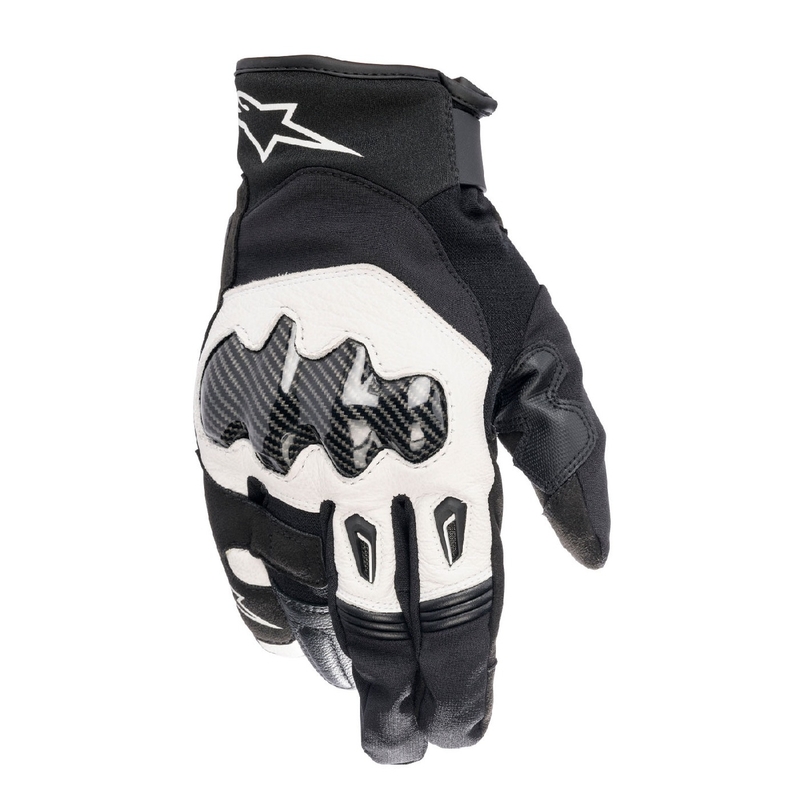 Alpinestars SMX-1 Drystar zwart-witte motorhandschoenen