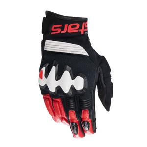 Alpinestars Halo zwarte, witte en rode motorhandschoenen