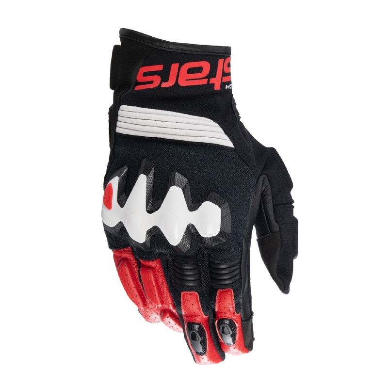 Alpinestars Halo zwarte, witte en rode motorhandschoenen