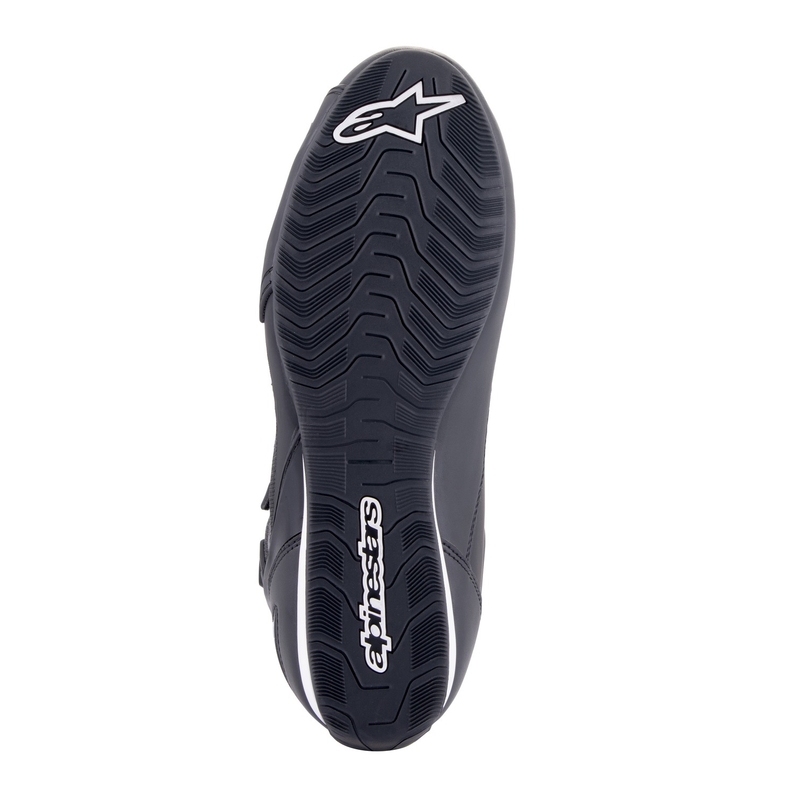 Alpinestars Faster-3 Rideknit zwart met grijze motorlaarzen