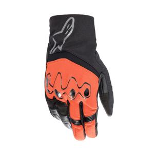 Alpinestars Hyde XT Drystar fluor rood en zwarte motorhandschoenen
