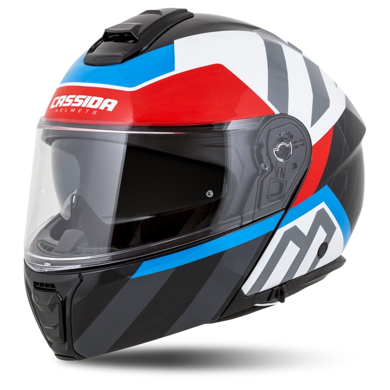 Cassida Modulo 2.1 Profile flip-up motorhelm wit-zwart-blauw-grijs