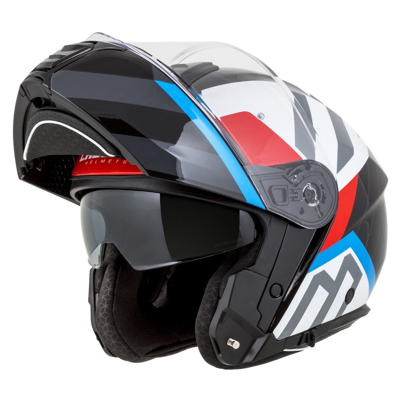 Cassida Modulo 2.1 Profile flip-up motorhelm wit-zwart-blauw-grijs