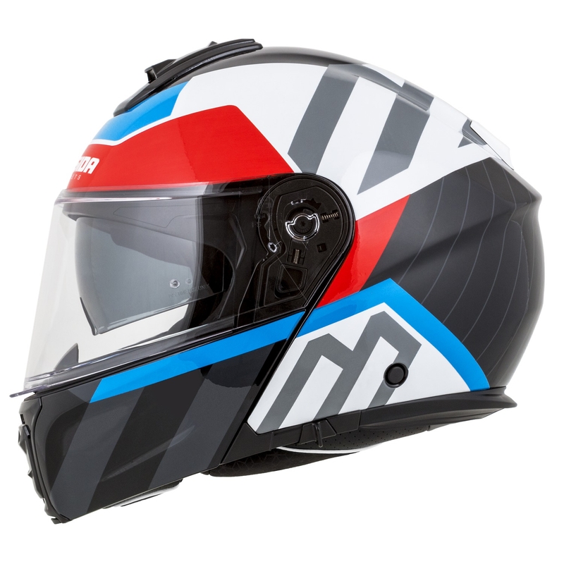 Cassida Modulo 2.1 Profile flip-up motorhelm wit-zwart-blauw-grijs