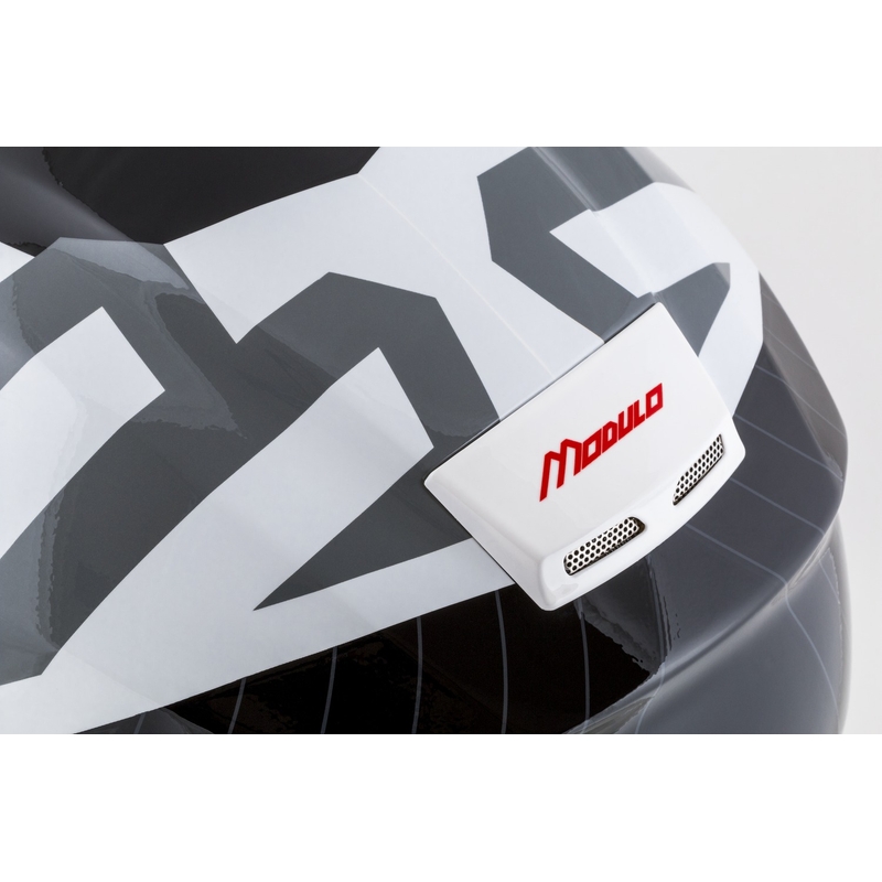 Cassida Modulo 2.1 Profile flip-up motorhelm wit-zwart-blauw-grijs