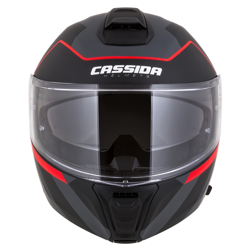 Cassida Modulo 2.1 Profile flip-up motorhelm mat zwart-grijs-rood