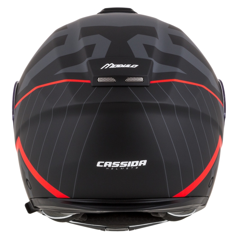 Cassida Modulo 2.1 Profile flip-up motorhelm mat zwart-grijs-rood