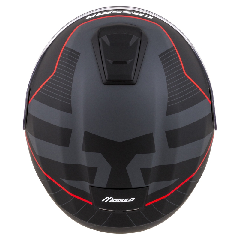 Cassida Modulo 2.1 Profile flip-up motorhelm mat zwart-grijs-rood