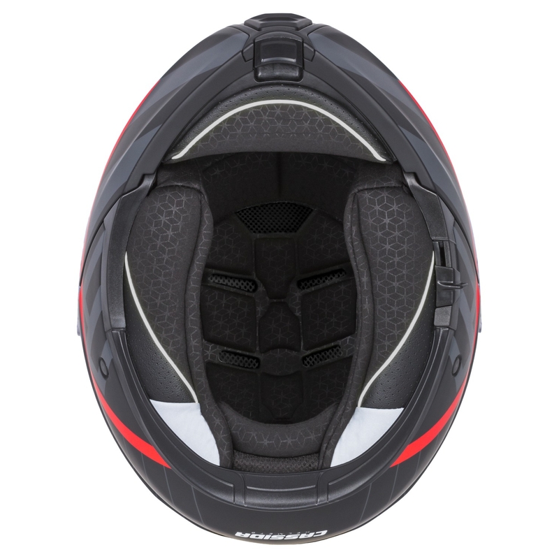 Cassida Modulo 2.1 Profile flip-up motorhelm mat zwart-grijs-rood