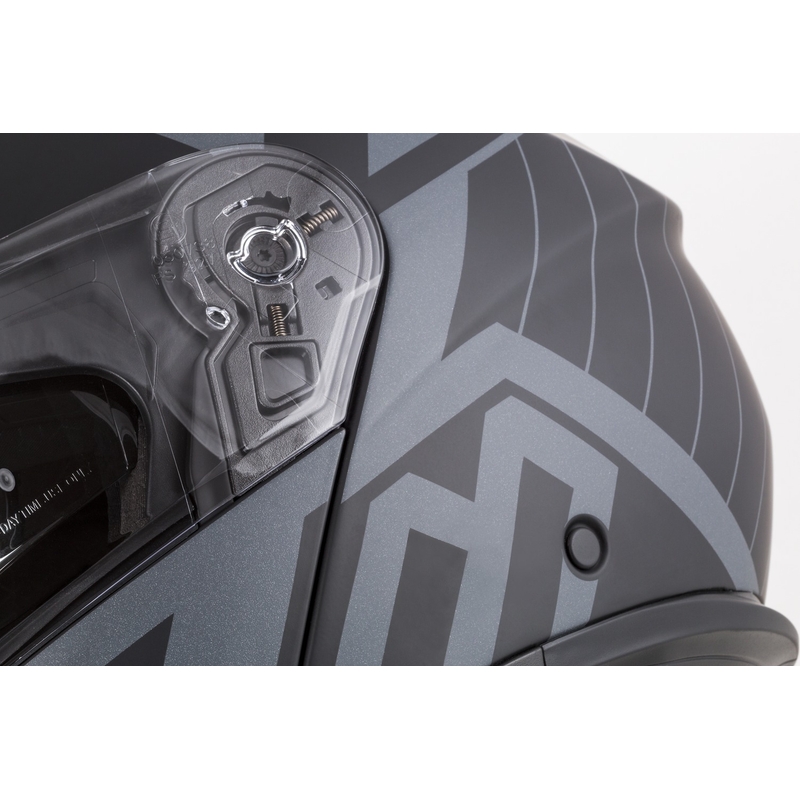 Cassida Modulo 2.1 Profile Vision flip-up motorhelm mat zwart-grijs reflecterend
