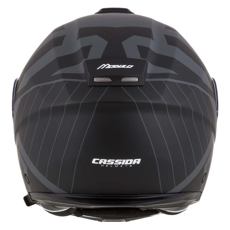 Cassida Modulo 2.1 Profile Vision flip-up motorhelm mat zwart-grijs reflecterend