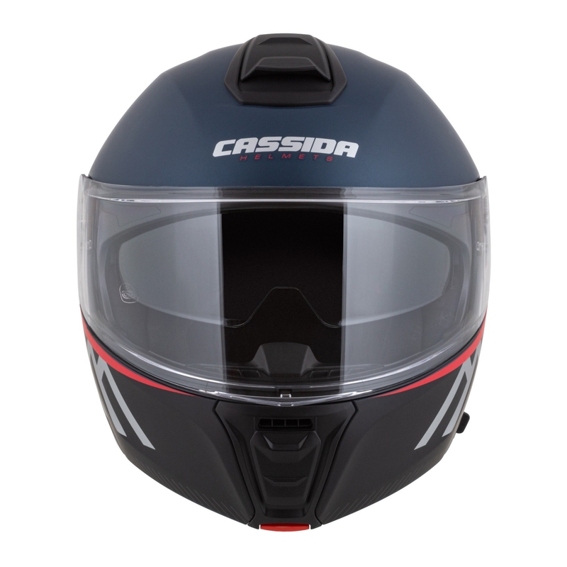 Cassida Modulo 2.1 Compass flip-up motorhelm mat blauw parelmoer rood