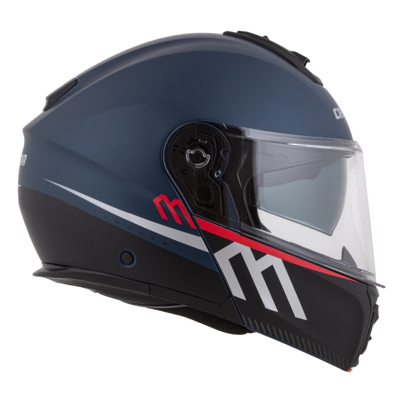 Cassida Modulo 2.1 Compass flip-up motorhelm mat blauw parelmoer rood