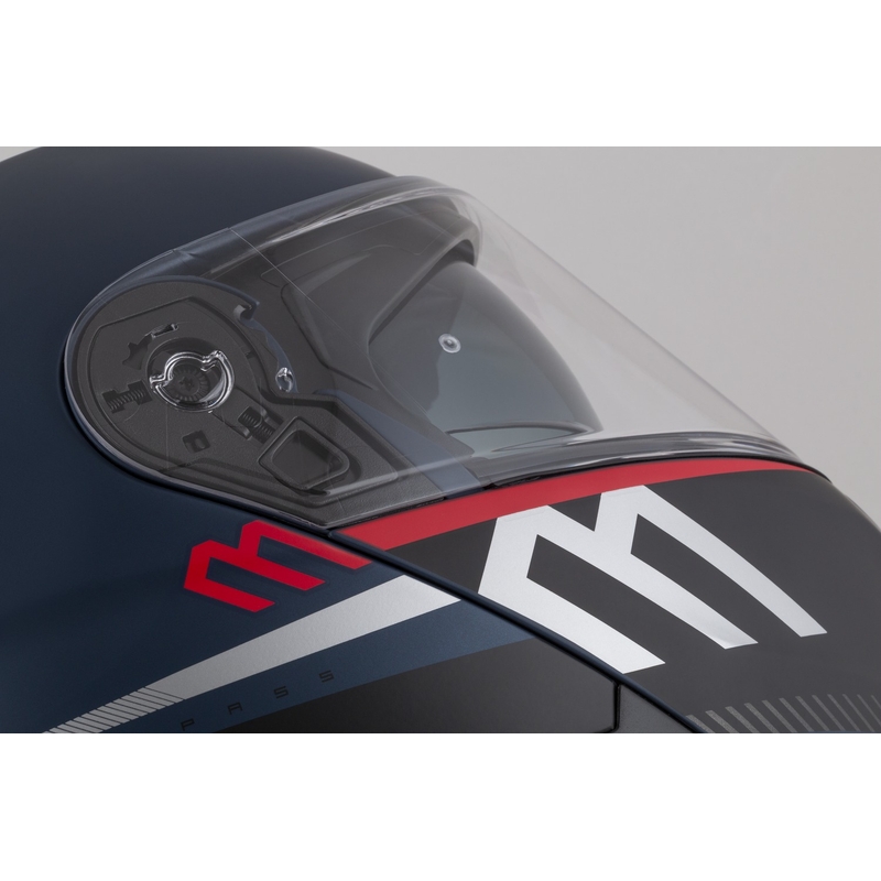 Cassida Modulo 2.1 Compass flip-up motorhelm mat blauw parelmoer rood