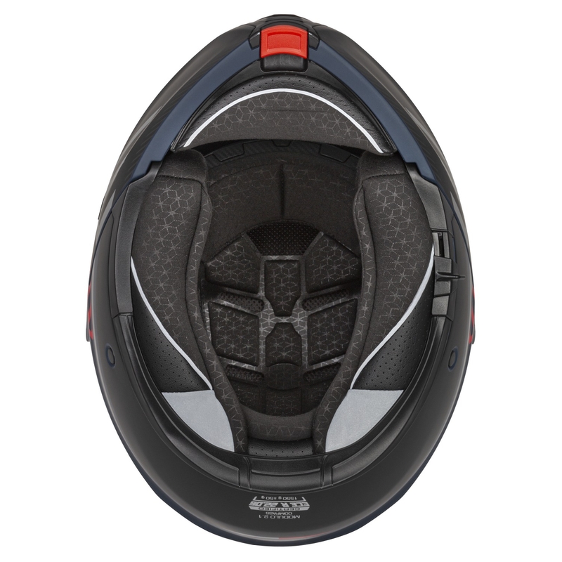 Cassida Modulo 2.1 Compass flip-up motorhelm mat blauw parelmoer rood