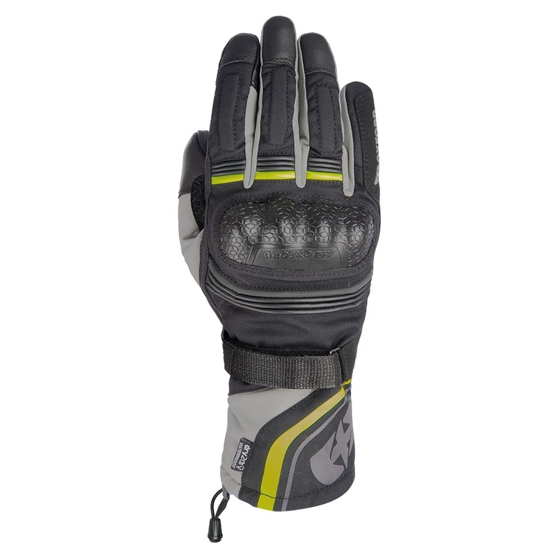 Oxford Montreal 4.0 DRY2DRY™ zwart-grijs-fluo geel motorhandschoenen