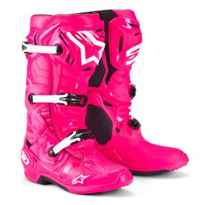 Alpinestars Tech 10 roze-zwart-wit motorlaarzen 2025