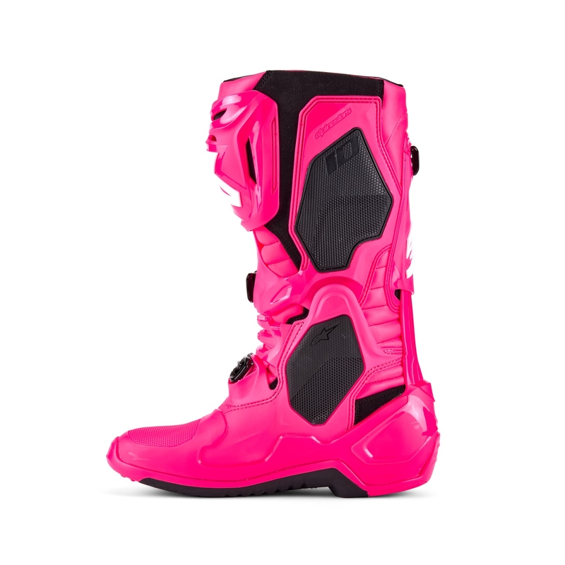 Alpinestars Tech 10 motorlaarzen roze-zwart-wit
