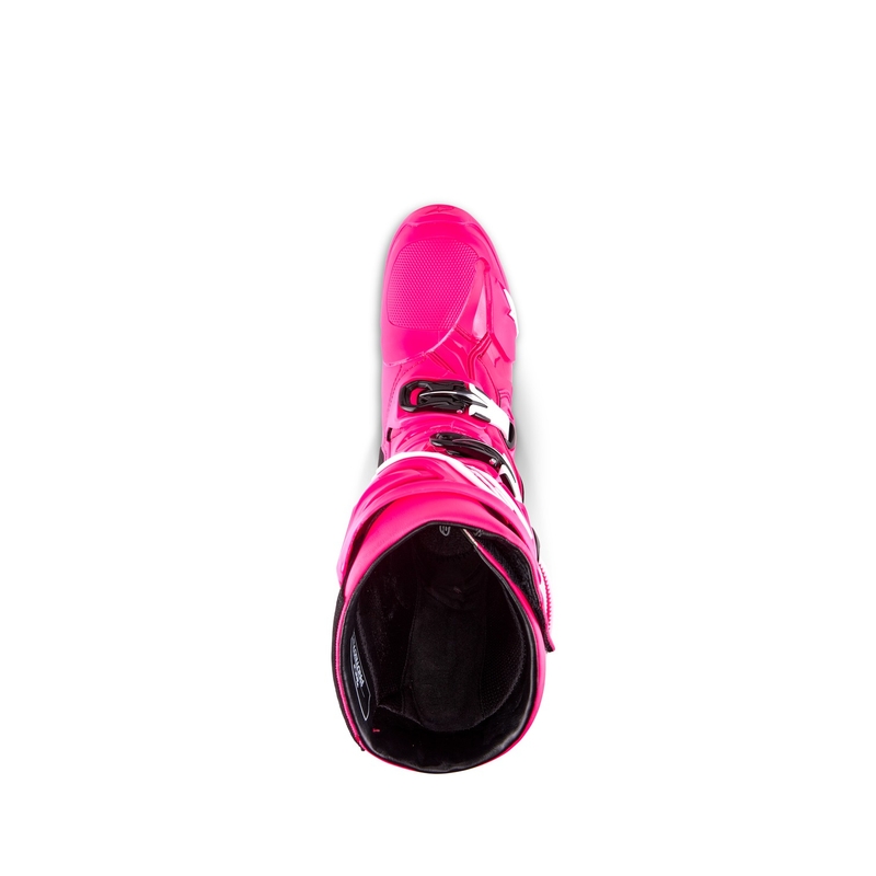 Alpinestars Tech 10 motorlaarzen roze-zwart-wit