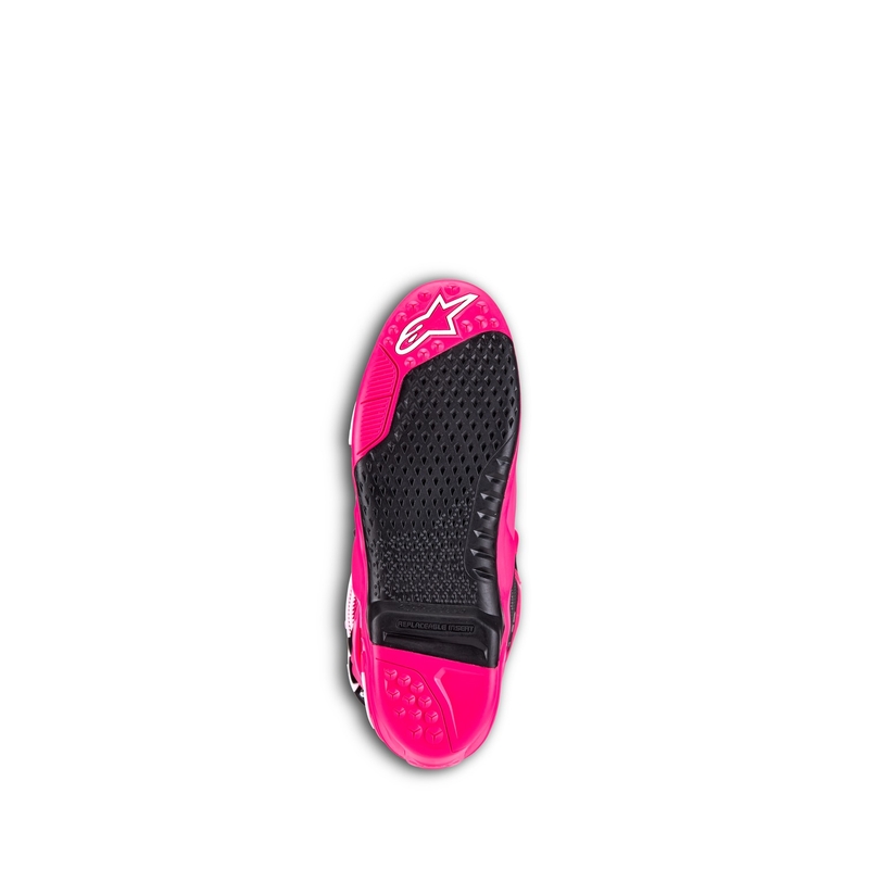 Alpinestars Tech 10 motorlaarzen roze-zwart-wit