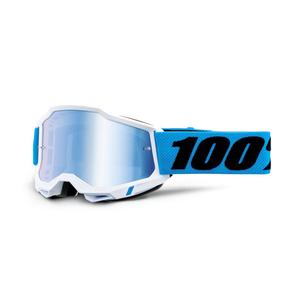 Kinder motorcrossbril 100% NOVEL ACCURI blauw plexi