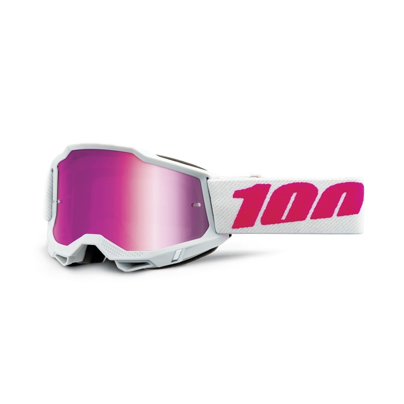 Kinder motorcrossbril 100% KEETZ ACCURI roze plexi