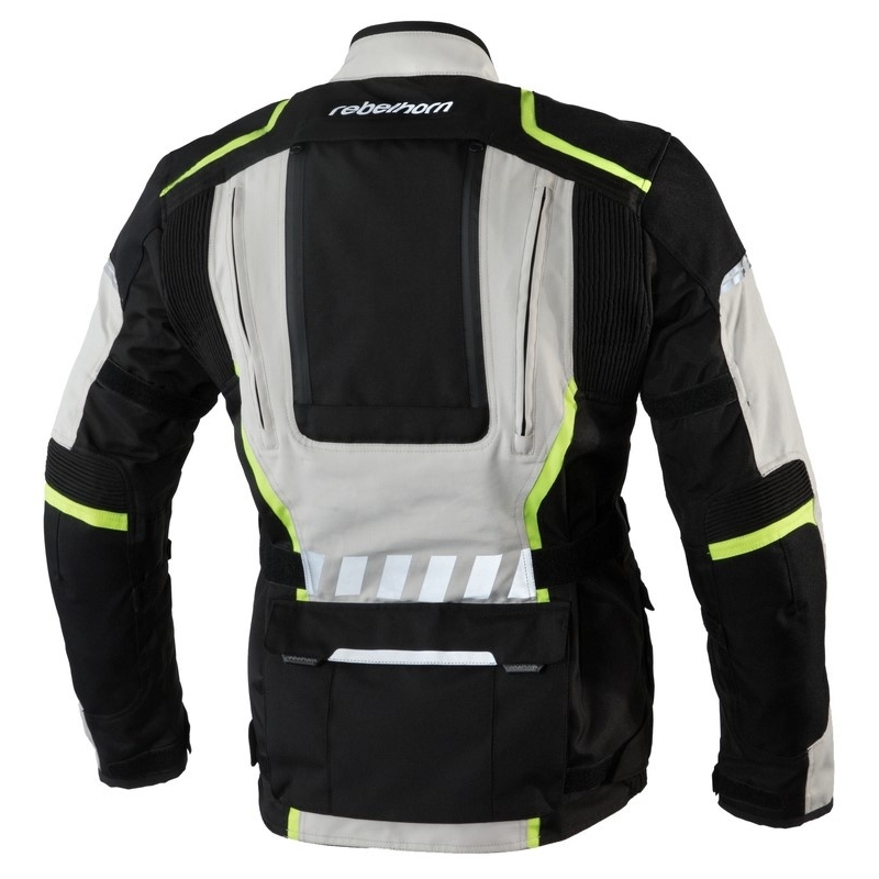 Moto bunda Rebelhorn Hiker II černo-šedo-fluo žlutá výprodej