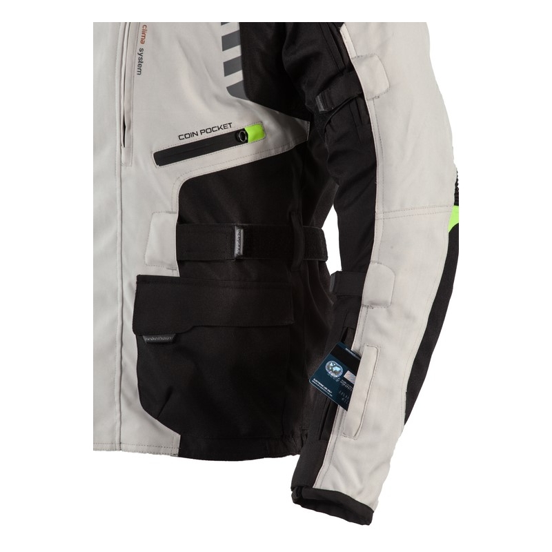 Moto bunda Rebelhorn Hiker II černo-šedo-fluo žlutá výprodej