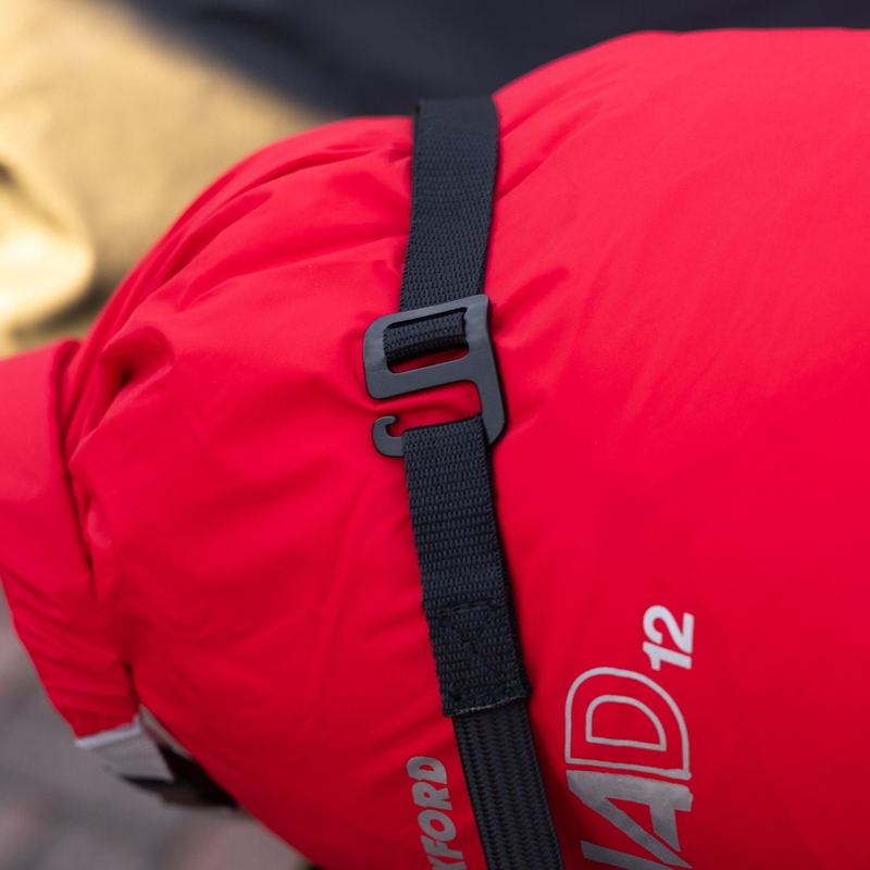 Oxford Atlas G-haak bagageriemen 2 stuks zwart 17 mm x 1,2 m